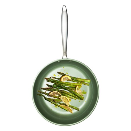 Just Vegan Patelnia ECO CeraVegan, 20 cm, stal nierdzewna, zielona