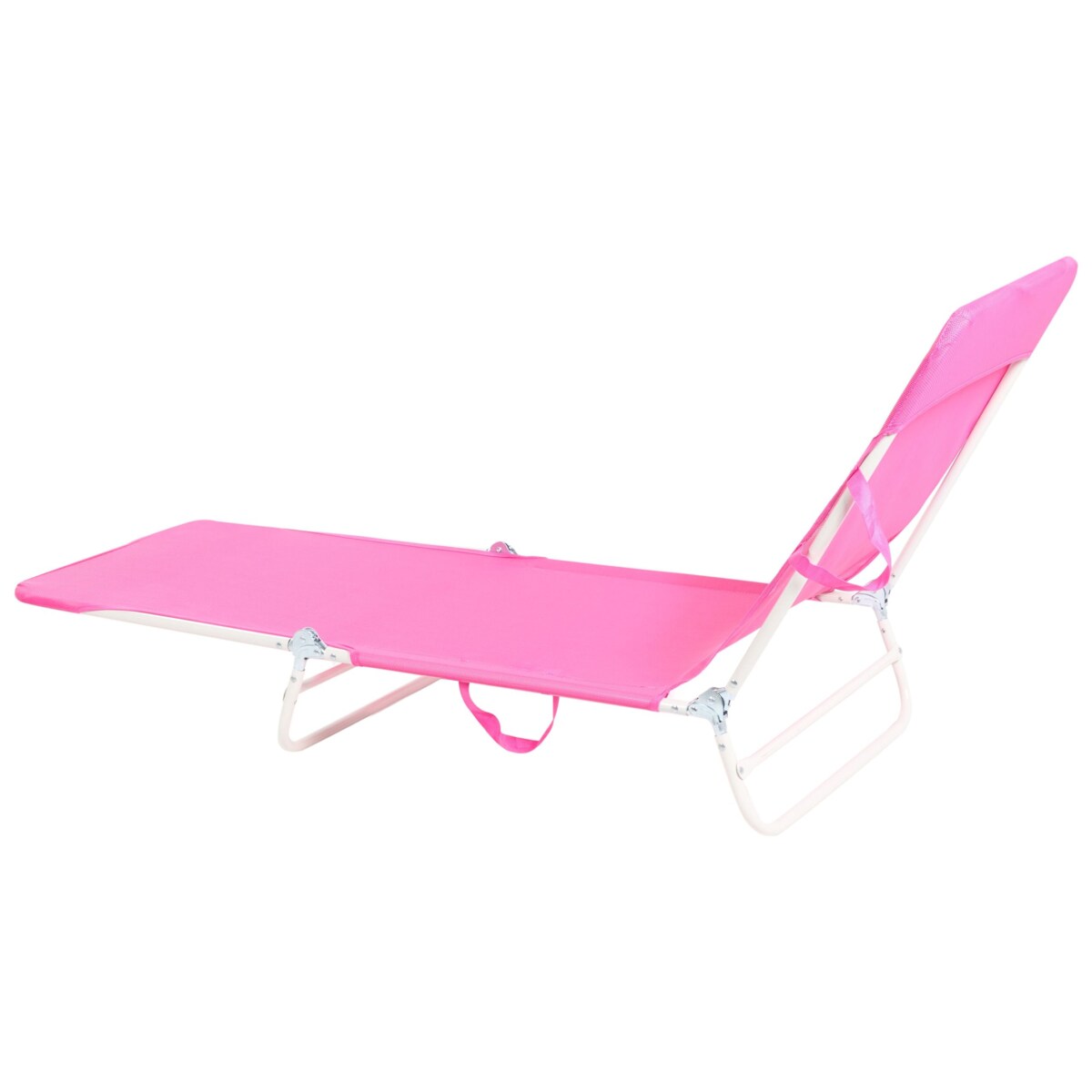 Leżak ogrodowy KASTORIA Składane Metal Fuksja