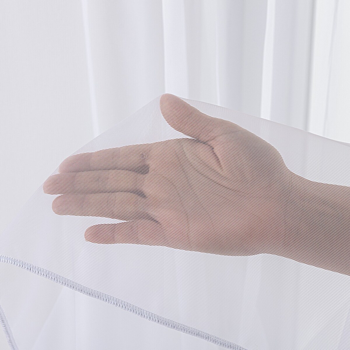 Firana na haczykach flex podwójnych 300x245 biały