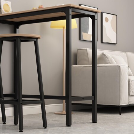 Zestaw barowy stół kuchenny + 2 krzesła hoker nowoczesny industrialny loft 100 cm