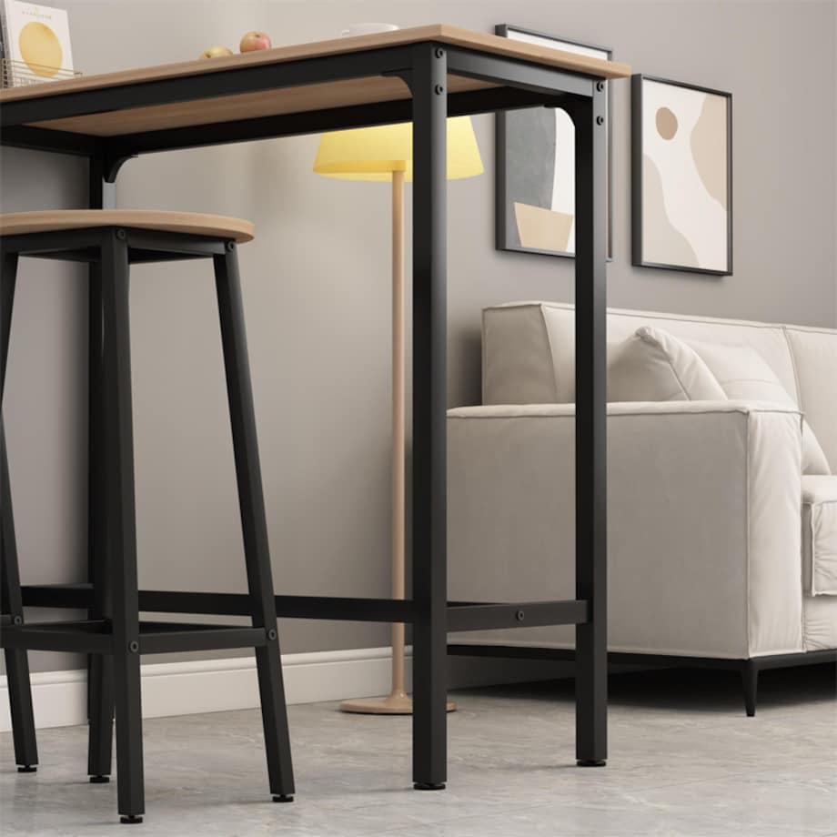 Zestaw barowy stół kuchenny + 2 krzesła hoker nowoczesny industrialny loft 100 cm