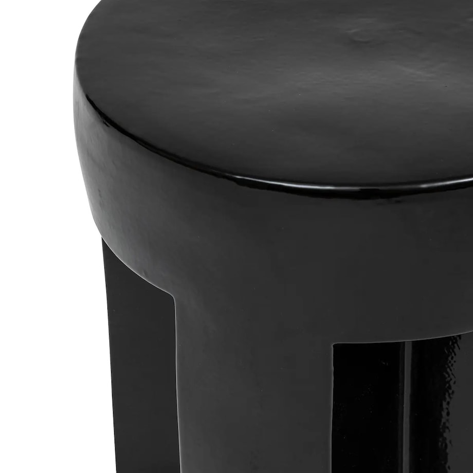 Stolik pomocniczy kamionka czarny Tananei 41x34x34cm