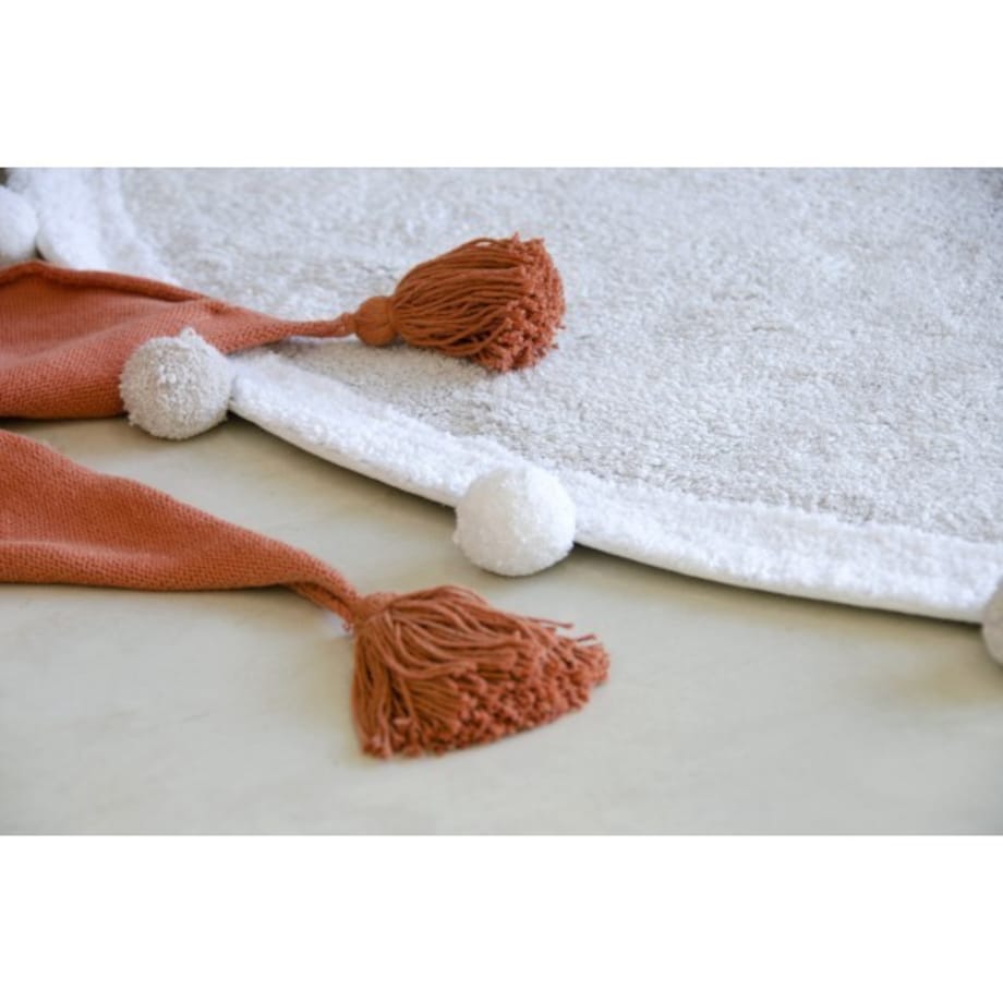 Dywan Bawełniany Bubbly Light Grey Ø120 cm Lorena Canals