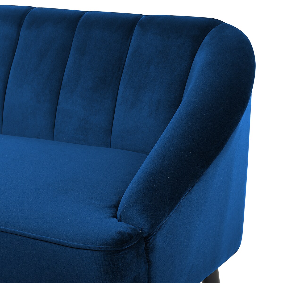 Sofa dla 3 osób ALSVAG Welur Granatowy