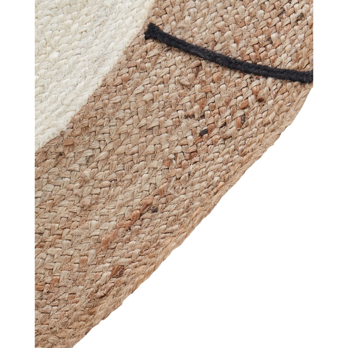 Dywan dziecięcy okrągły z juty miś 120 cm beżowy KOVU