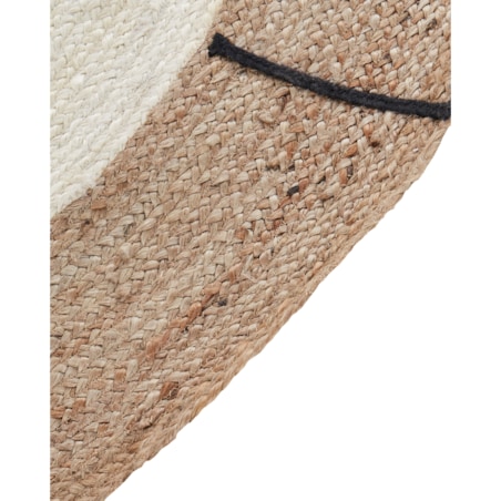 Dywan dziecięcy okrągły z juty miś 120 cm beżowy KOVU