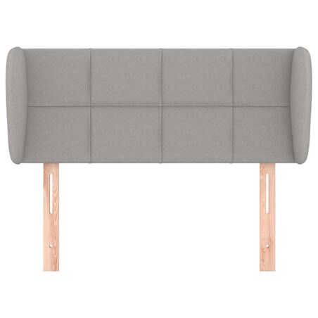 vidaXL Zagłówek uszak, jasnoszary, 103x23x78/88 cm, tkanina