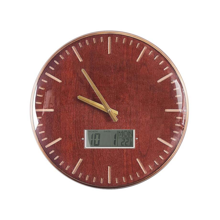Zegar ścienny ø 43 cm brązowo-złoty BRUGG