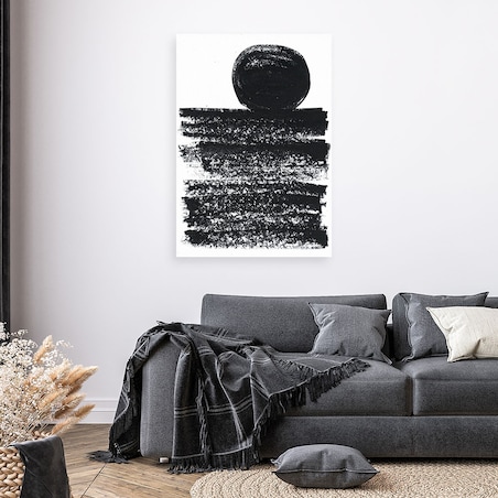 Obraz czarno biały do salonu sypialni biura, Nowoczesna Abstrakcja 40x60