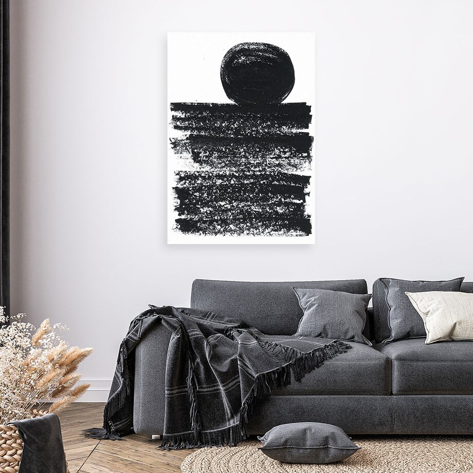 Obraz czarno biały do salonu sypialni biura, Nowoczesna Abstrakcja 40x60