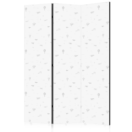 Parawan dwustronny Dla dzieci 135x172 cm 3-częściowy czarny