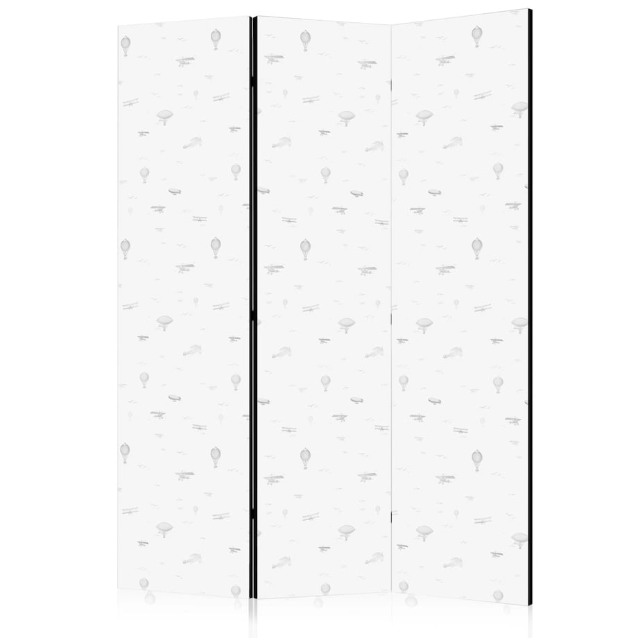 Parawan dwustronny Dla dzieci 135x172 cm 3-częściowy czarny