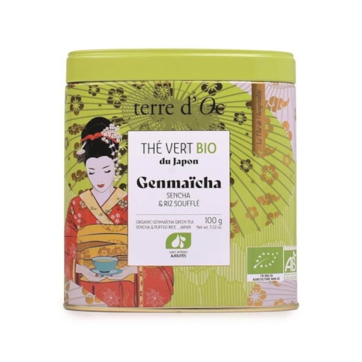 Herbata zielona w puszce Japan Genmaicha, 100 g, terre d'Oc