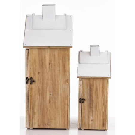 Lampion 2 szt. z białymi daszkami 73x33x26 cm HYRA