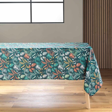 Obrus prostokątny STYLIS BLUE, 145 x 240 cm, niebieski z nadrukiem