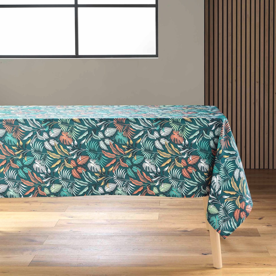 Obrus prostokątny STYLIS BLUE, 145 x 240 cm, niebieski z nadrukiem