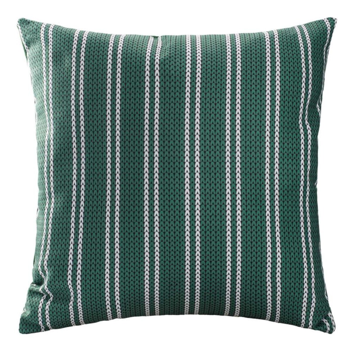 Poszewka dekoracyjna świąteczna 43x43 zielona w białe pasy