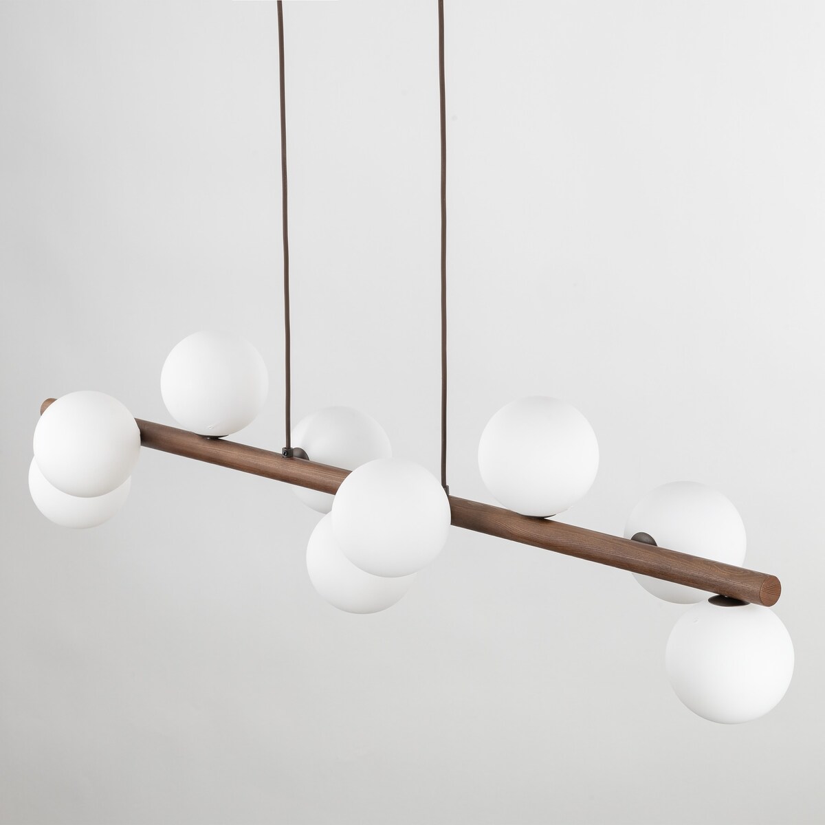 Lampa wisząca TK Lighting ESTERA WOOD ORZECH 10273, nowoczesna 9xG9, regulowana, biała z orzechem