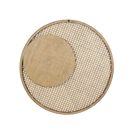 Rattanowe okrągłe lustro ścienne ⌀ 60 cm naturalne PALAU