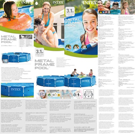 Intex Basen Metal Frame, 305x76 cm, 28200NP