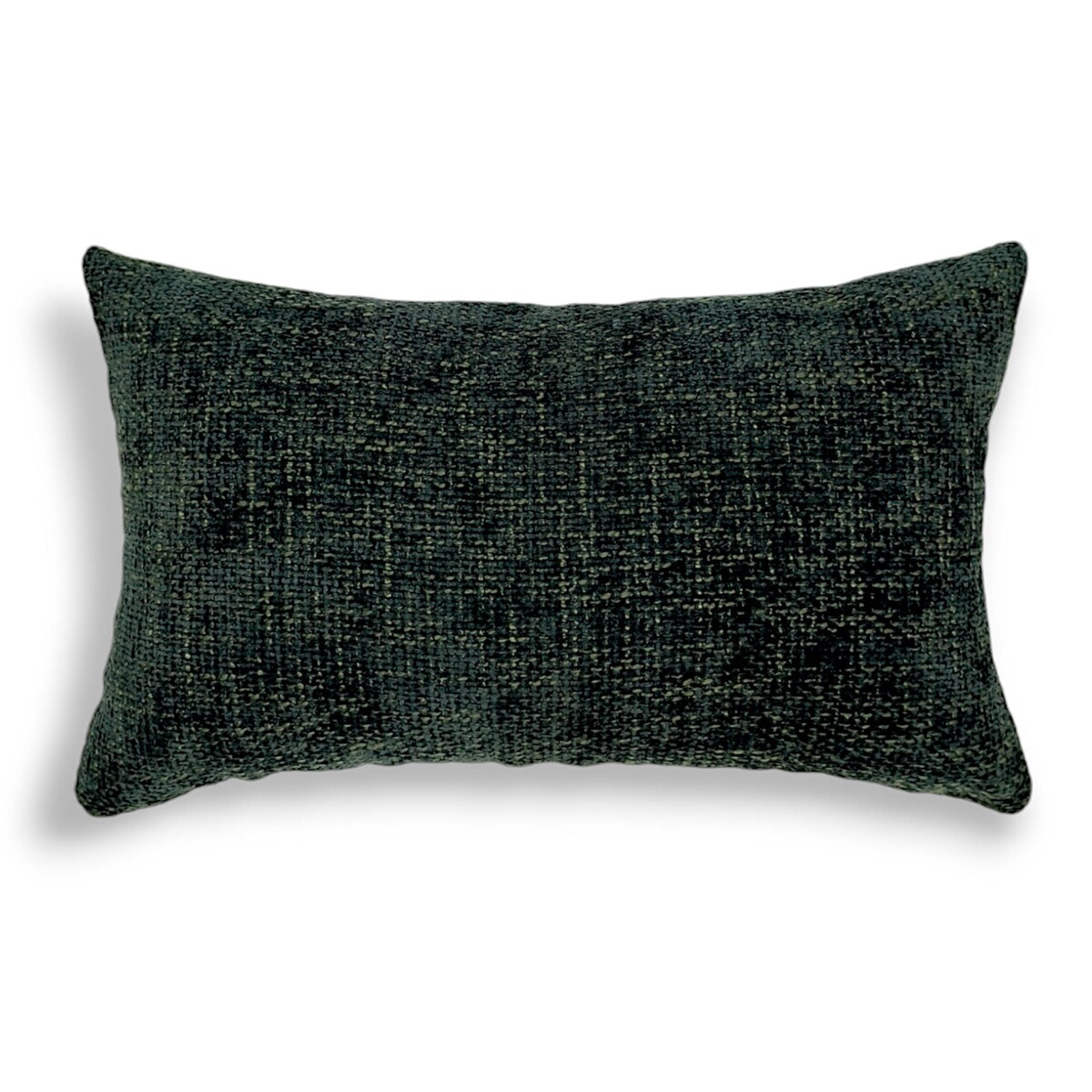 Zielona poduszka dekoracyjna z tkaniny szenilowej 55x35 Cyntia butelkowa zieleń