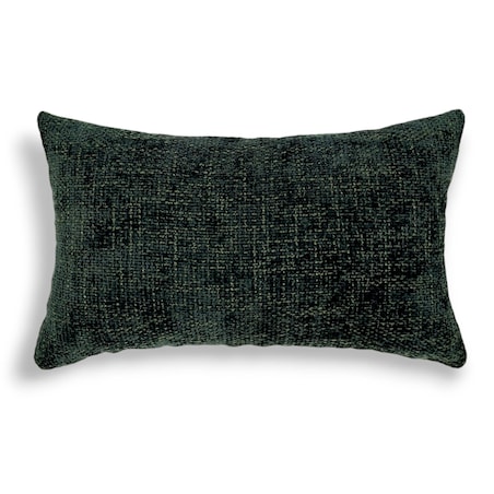 Zielona poduszka dekoracyjna z tkaniny szenilowej 55x35 Cyntia butelkowa zieleń