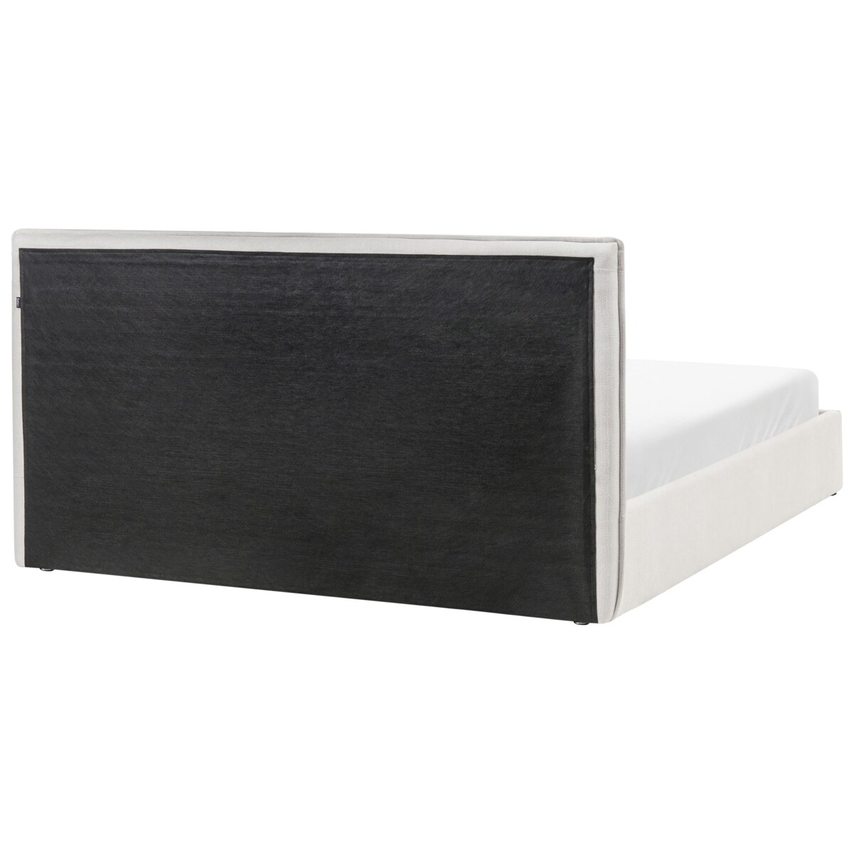 Łóżko z pojemnikiem TARASCON 180 x 200 cm Jasnobeżowy