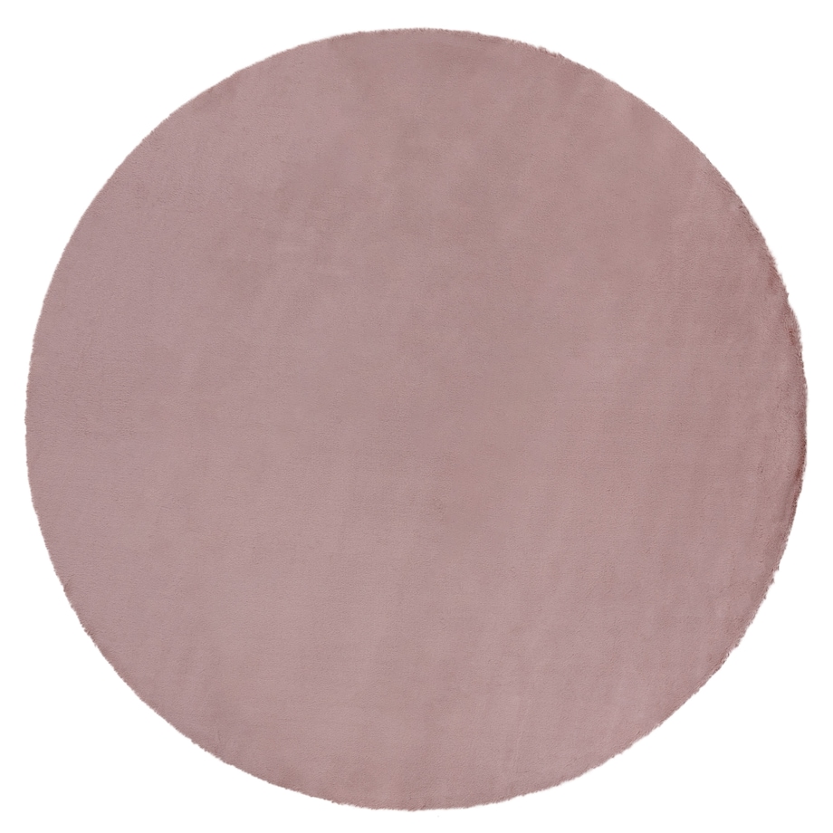 Dywan BUNNY koło róż IMITACJA FUTRA koło 100 cm