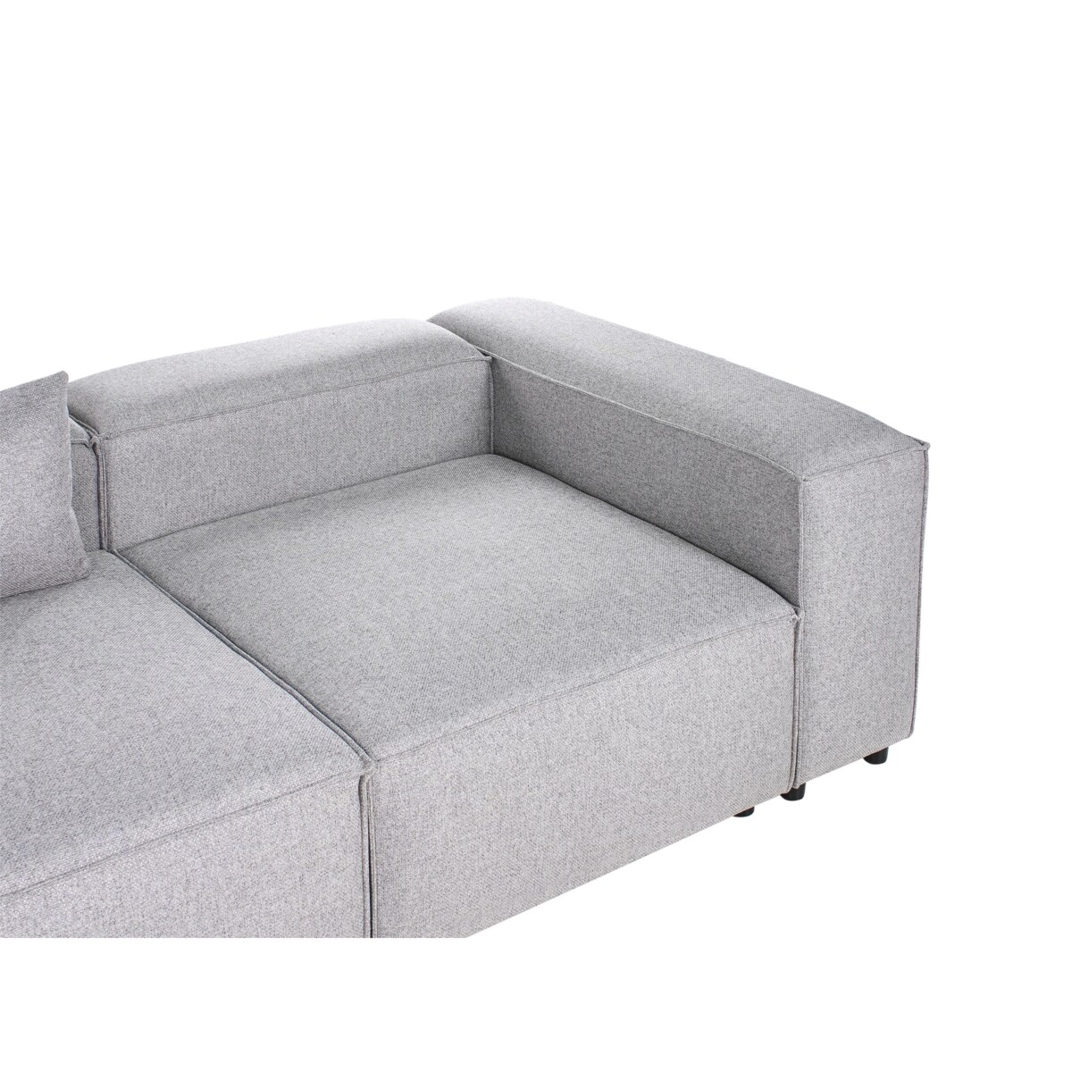 Narożnik modułowy dla 4 osób BRANDE Szary Prawostronny