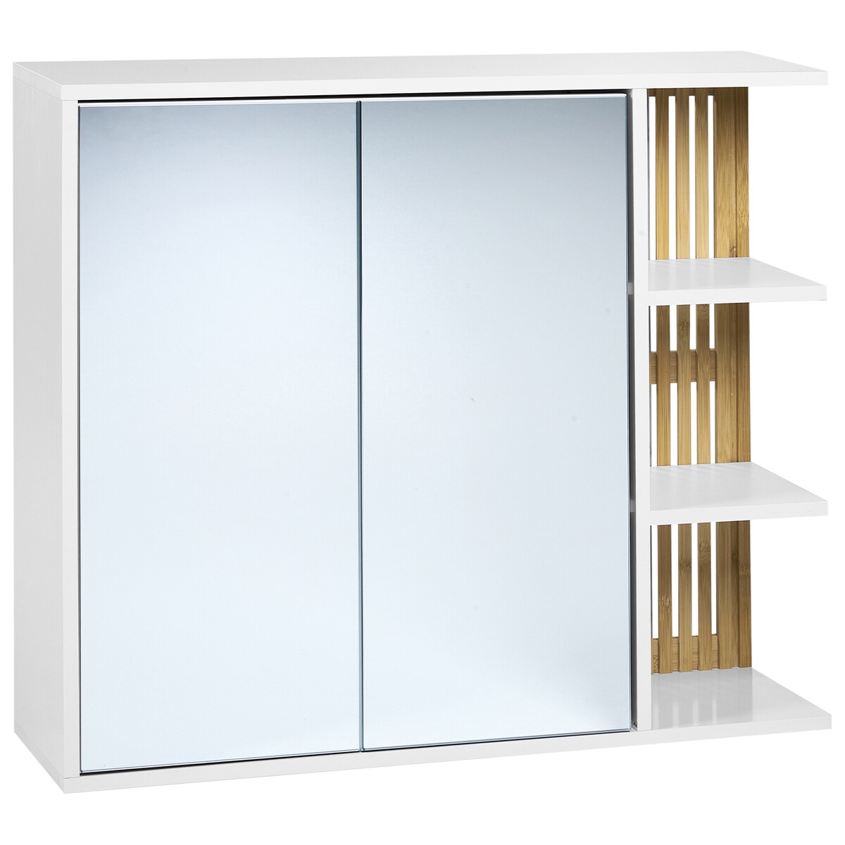 Szafka łazienkowa wisząca z lustrem NUBES 80 cm 70 cm Biały