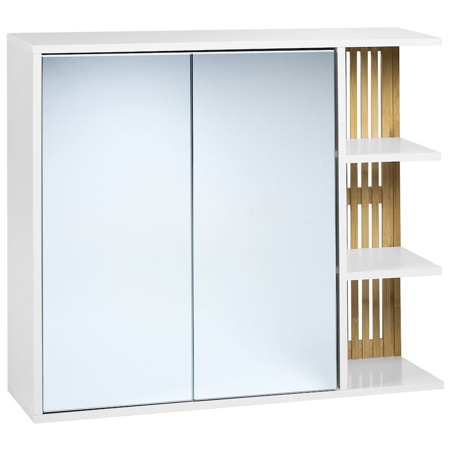 Szafka łazienkowa wisząca z lustrem NUBES 80 cm 70 cm Biały