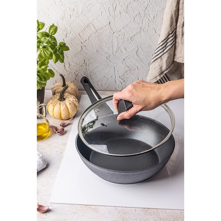 Patelnia głęboka z powłoką marmurową non-stick 24cm indukcja KLAUSBERG