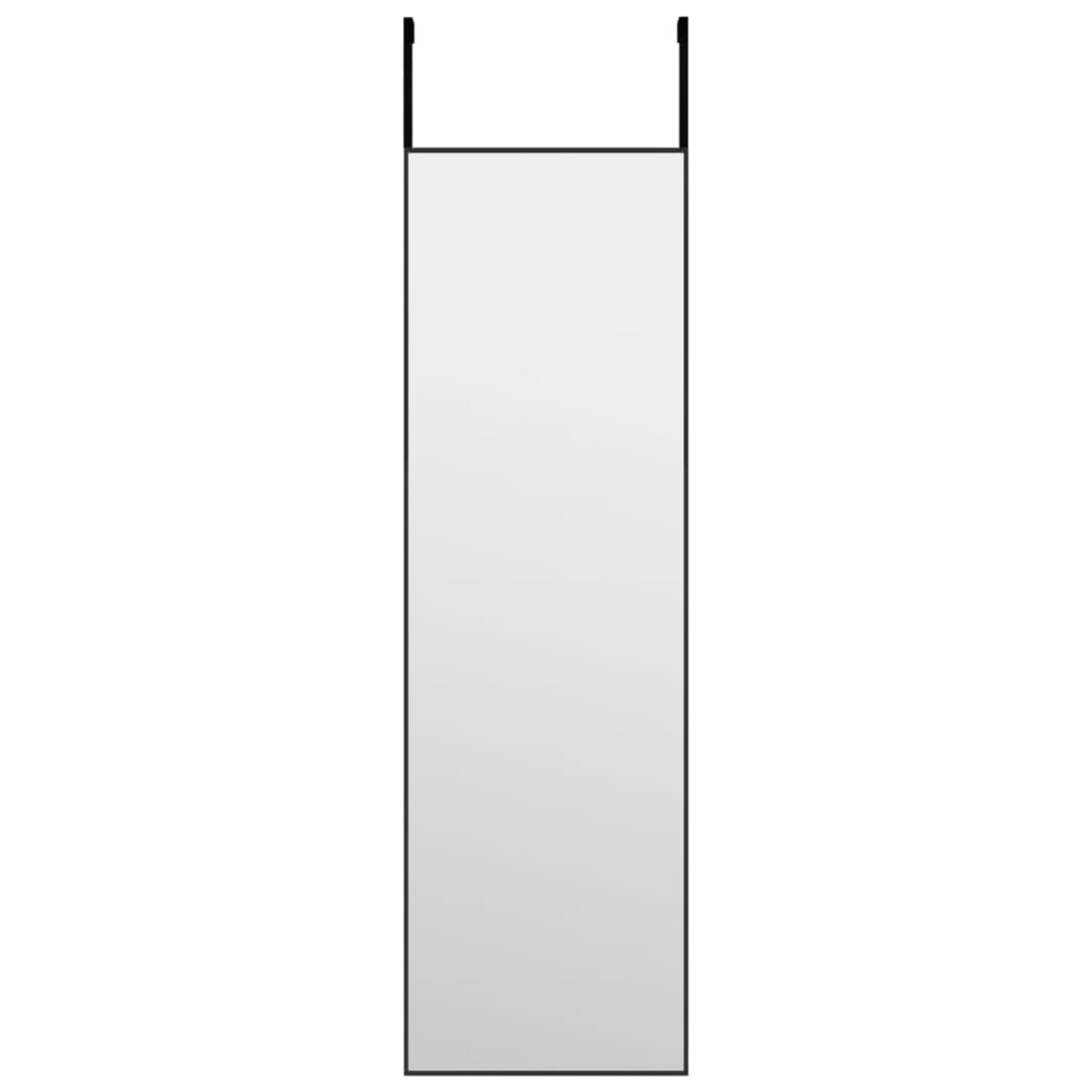 vidaXL Lustro na drzwi, czarne, 30x100 cm, szkło i aluminium