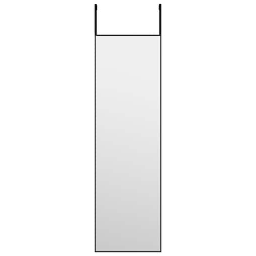 vidaXL Lustro na drzwi, czarne, 30x100 cm, szkło i aluminium