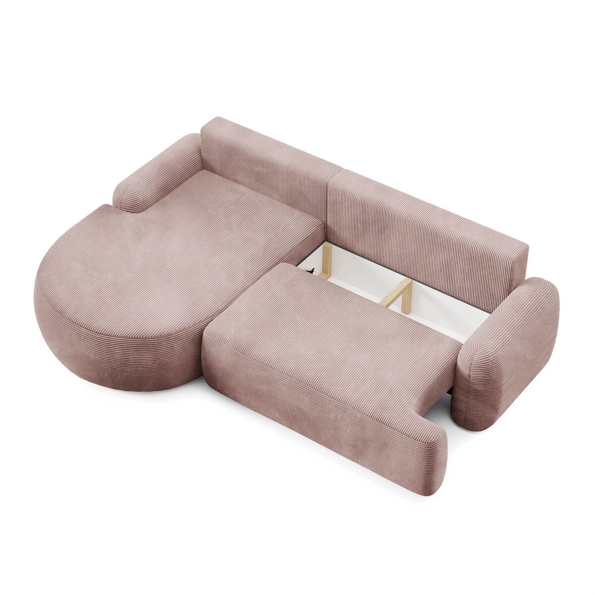 Zaokrąglony narożnik CLEO II z funkcją spania, wersja lewa, Poso 145