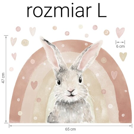 Naklejka na ścianę Królik L