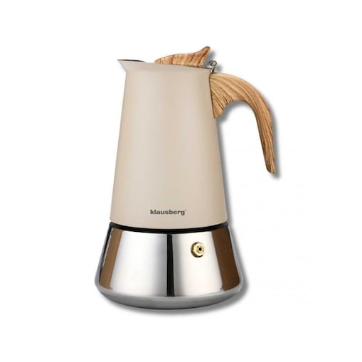 Kawiarka stalowa espresso Zaparzacz do kawy 300ml indukcja beżowa KLAUSBERG