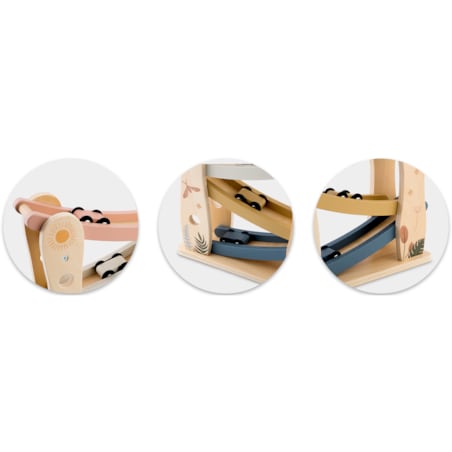 Zabawka drewniana zjeżdżalnia tor samochodowy autka Nukido