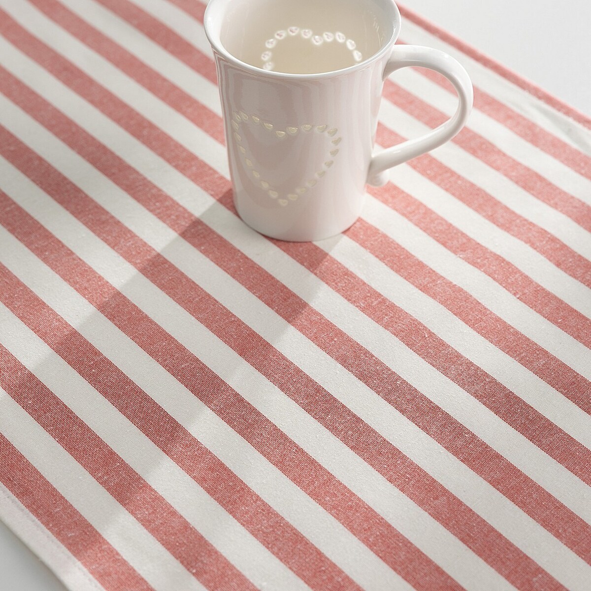 Bieżnik z falbaną 40x160 cm 40x160 czerwono-białe pasy (1,5cm)