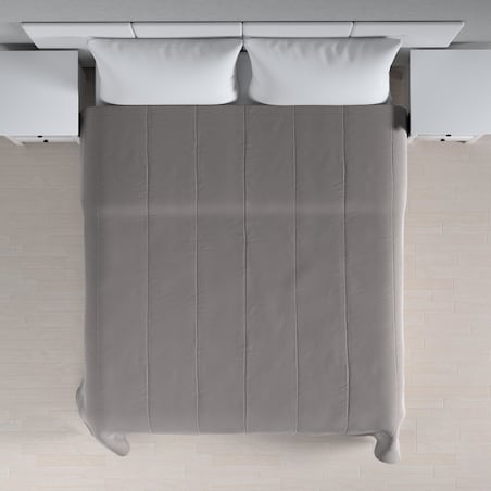 Narzuta pikowana w pasy Velvet 130x210 gołębi szary