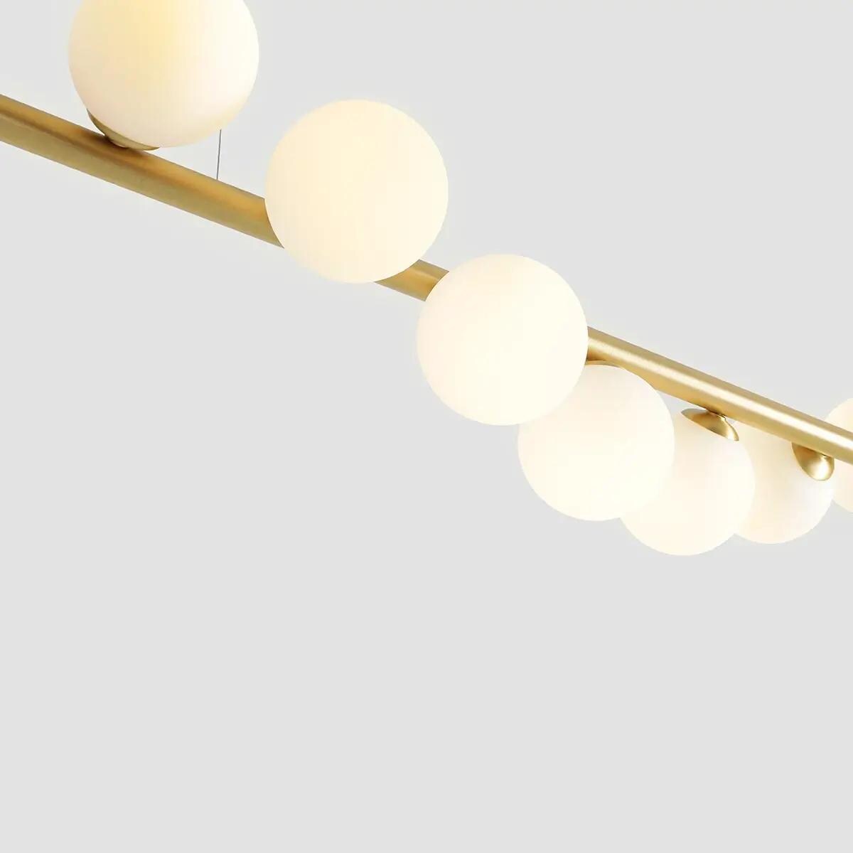 Wisząca lampa pokojowa Wave 1115T40 Aldex szklane kule mosiądz białe