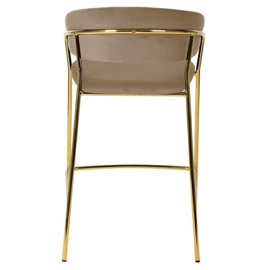 Barowe krzesło Margo KH1201100129.32 King Home pikowane khaki beżowe