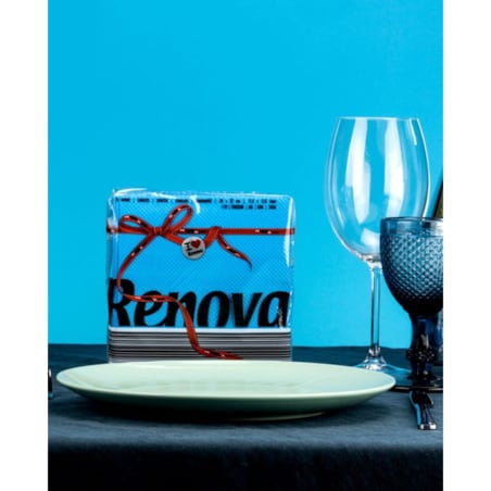 Serwetki papierowe Renova Red Label niebieskie 70 szt