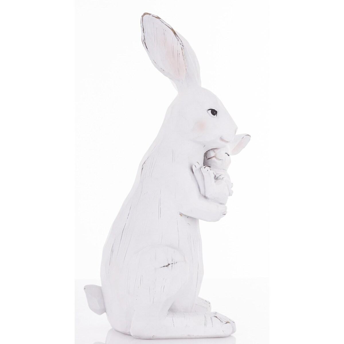 Dekoracja - króliczka z malcem w objęciach 32,5x13,5x18 cm