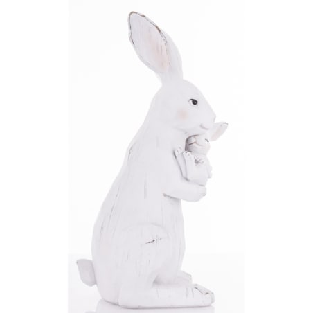 Dekoracja - króliczka z malcem w objęciach 32,5x13,5x18 cm