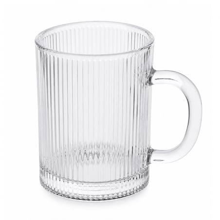 Szklanka 350ml ryflowana duża 1 szt do kawy, drinków SZK212