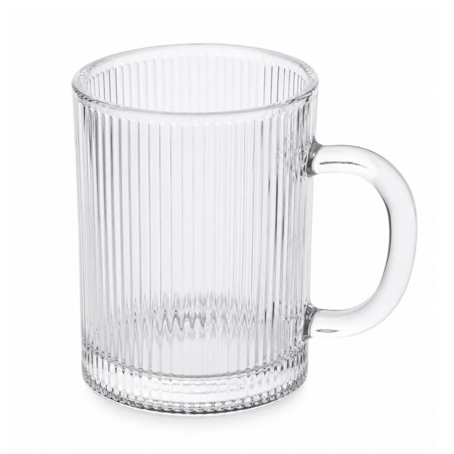 Szklanka 350ml ryflowana duża 1 szt do kawy, drinków SZK212