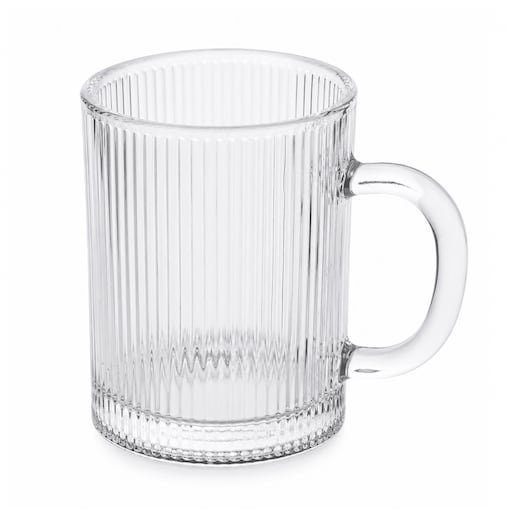 Szklanka 350ml ryflowana duża 1 szt do kawy, drinków SZK212