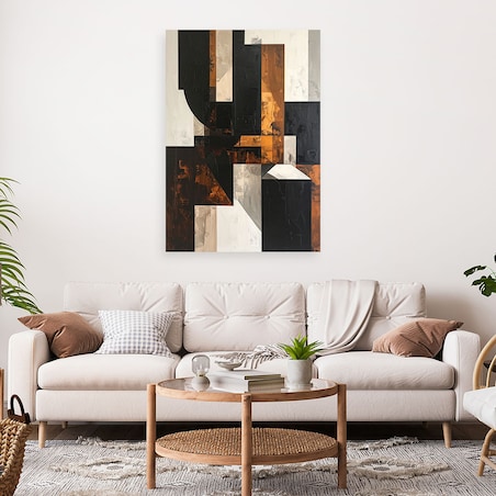 Obraz do salonu sypialni biura loftu, Abstrakcja tekstura brązowy