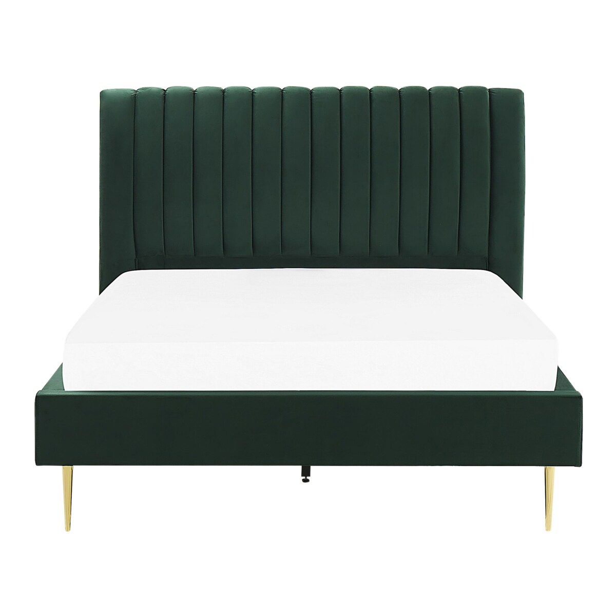 Łóżko welurowe 140 x 200 cm zielone MARVILLE